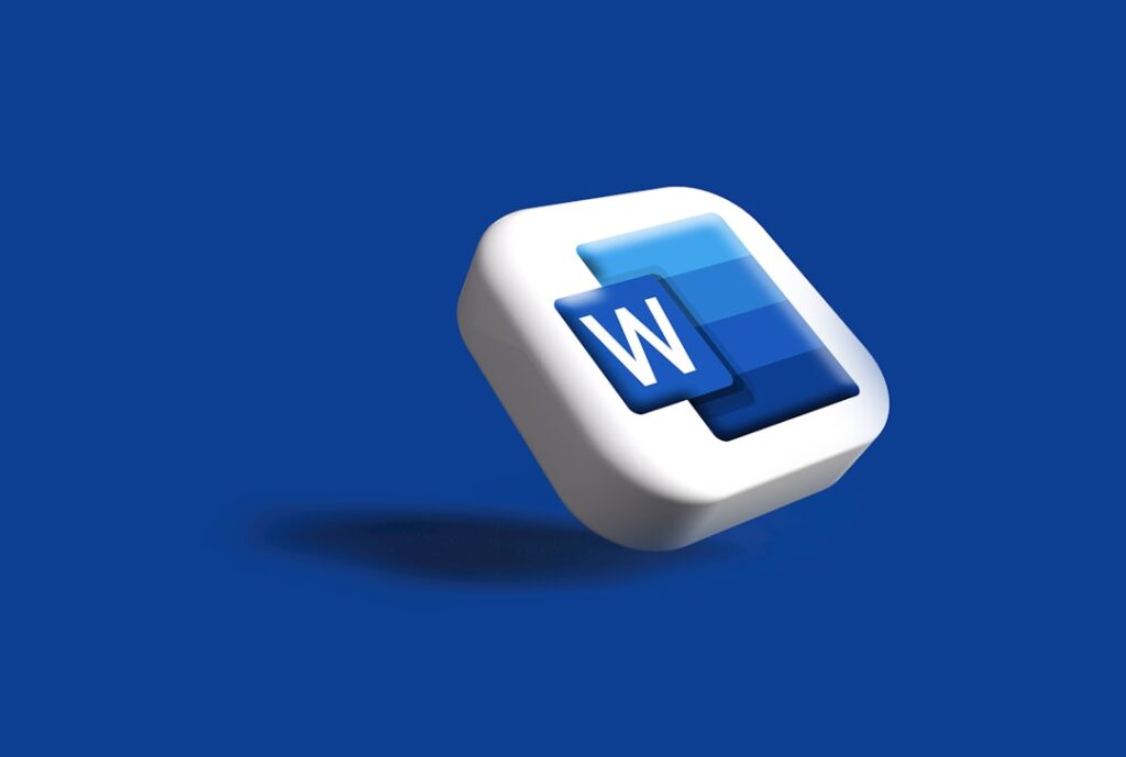hiw to ake auto content formater for wordpress - MS Word icon in 3D. My 3D work may be seen in the section titled "3D Render."