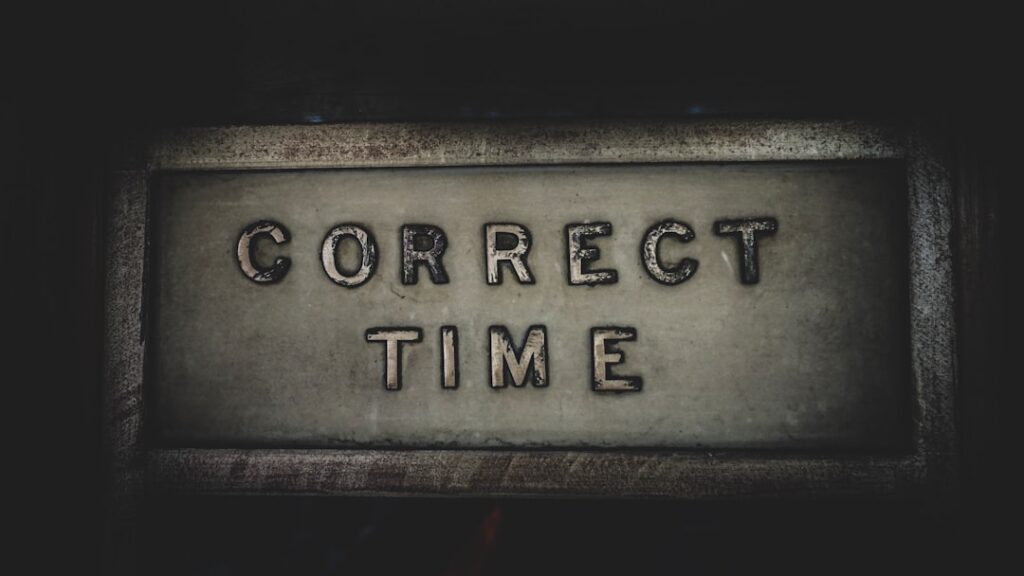 test content generator fixes - a sign that says correct time on it