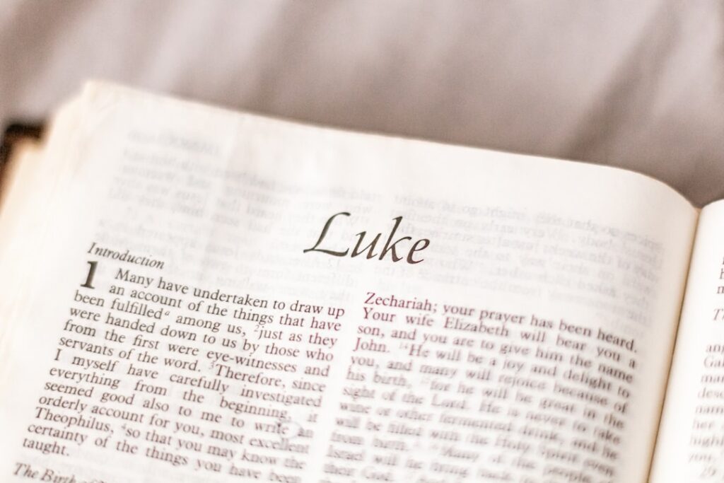 write about fake people and sins - The Bible book of Luke